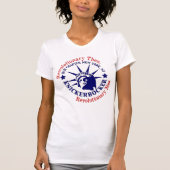 T-shirt Logo bleu et blanc de Knickerbocker (Devant)