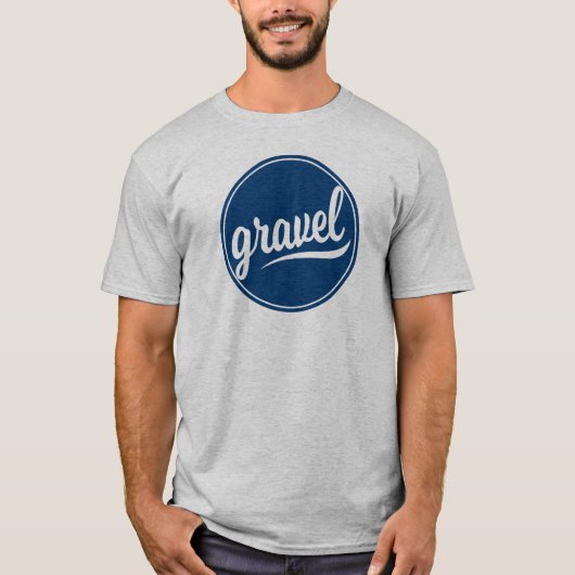T-shirt Logo bleu Gravel Cycling (Devant)