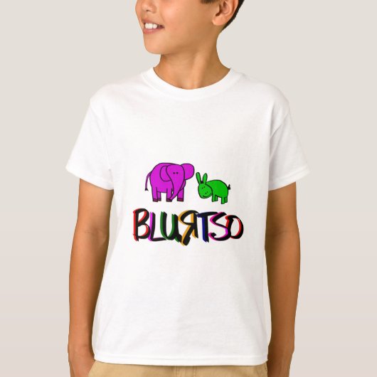 T-shirt logo bleu vert et rose (Devant)