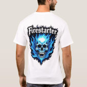 T-shirt logo Blue Fire Skull (Dos)
