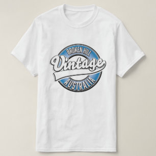 T-shirt Logo Broken Hill australie style vintage.