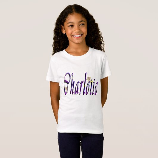 T-Shirt Logo Charlotte Name, (Devant entier)