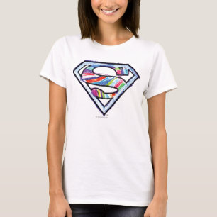 T-shirt Logo coloré de croquis de Supergirl