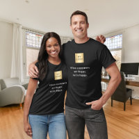 Logo commercial des clients heureux noirs slogan