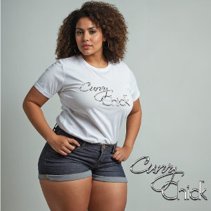 T-shirt Logo Curvy Chick Chrome