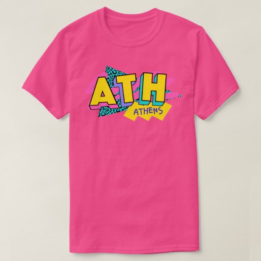 T-shirt Logo d'Athènes Grèce Retro 90s (Design devant)