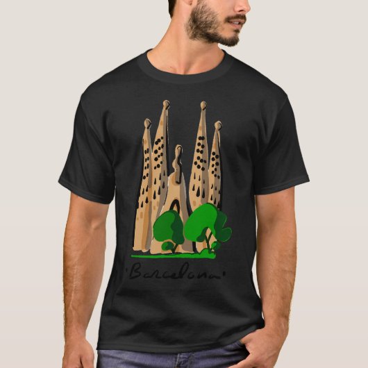 T-shirt Logo de Barcelone Gaudi (Devant)