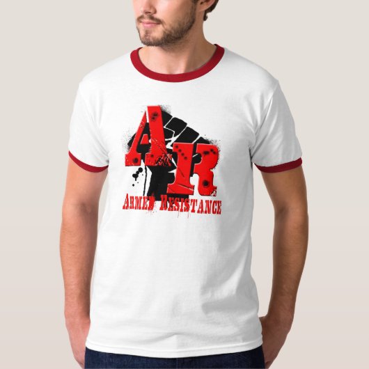 T-shirt Logo de base de résistance armée (Devant)