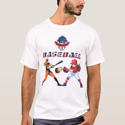T-shirt Logo De Baseball, Conception De Sports Personnalis (Devant)