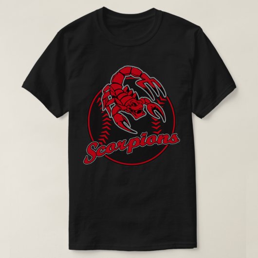 T-shirt Logo de baseball Scorpions (Design devant)