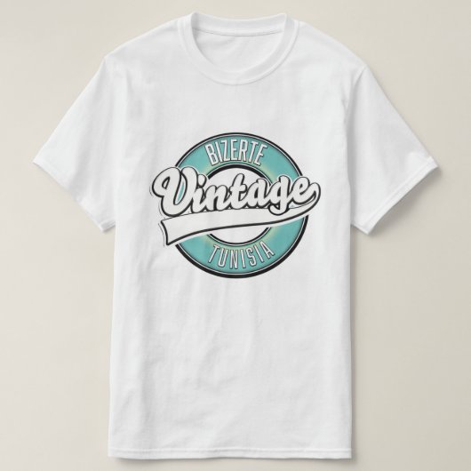T-shirt Logo de Bizerte Tunisie style vintage (Design devant)