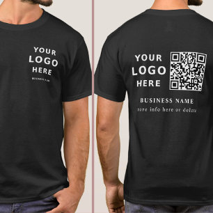 T-shirt Logo de Black Custom moderne et code QR