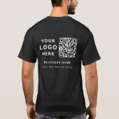 T-shirt Logo de Black Custom moderne et code QR (Dos)