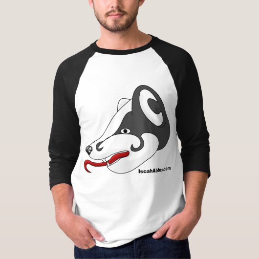T-shirt Logo de blaireau, IscahAbbey.com (Devant)