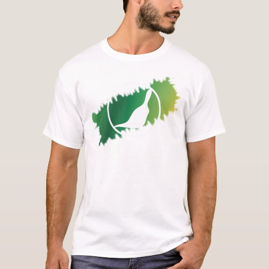 T-shirt logo de blanc de griffonnage (Devant)