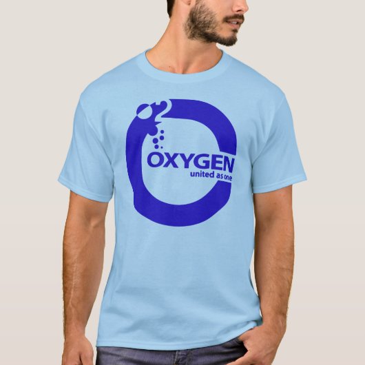 T-shirt Logo de bleu de l'oxygène (Devant)