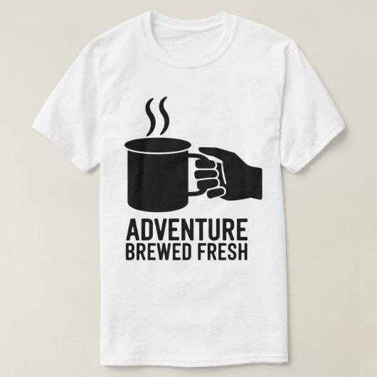 T-shirt Logo de boîte à café Adventure Camping extérieur C (Design devant)