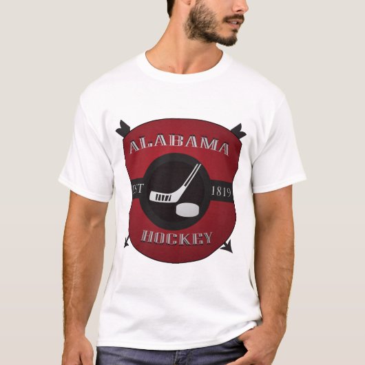 T-shirt Logo de bouclier d'hockey de l'Alabama (Devant)