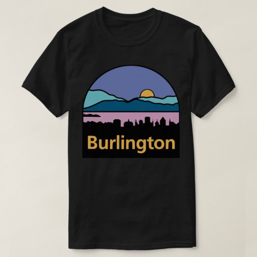 T-shirt Logo de Burlington, Sticker Vermont (Design devant)