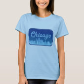 T-shirt Logo de Chicago Skyline Epic Blue Tourist (Devant)
