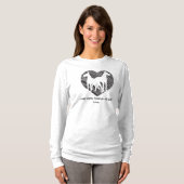 T-shirt Logo de coeur de griffonnage d'amis de great dane (Devant entier)