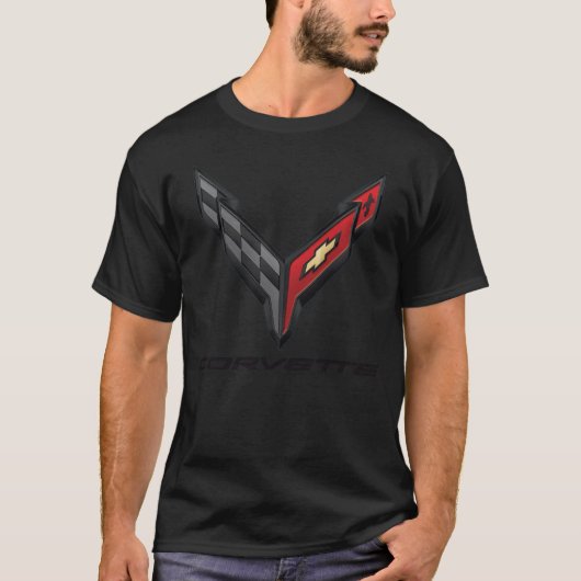 T-shirt logo de corvette2 (Devant)