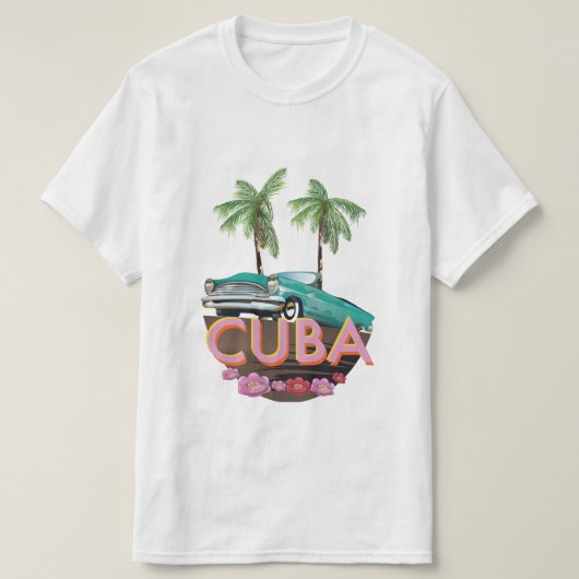 T-shirt Logo de Cuba Classic Car (Design devant)