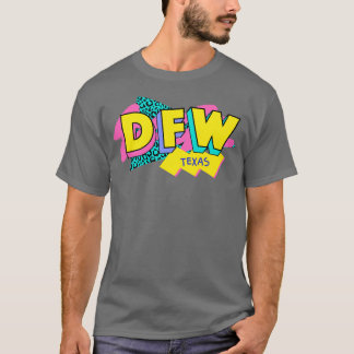 T-shirt Logo de Dallas Ft Worth Texas Retro 90s