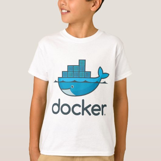 T-shirt Logo de Docker conteneur linux devinos programmati (Devant)