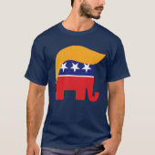 T-shirt Logo de Donald Trump Hair GOP Elephant (Devant)