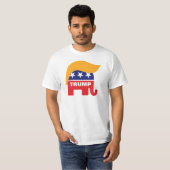 T-shirt Logo de Donald Trump Hair GOP Elephant (Devant entier)