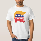 T-shirt Logo de Donald Trump Hair GOP Elephant (Devant)