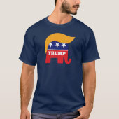 T-shirt Logo de Donald Trump Hair GOP Elephant (Devant)