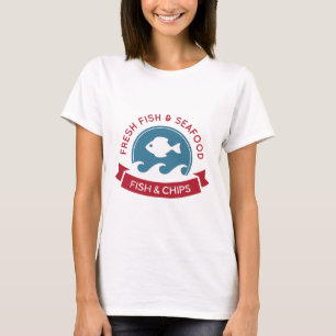 T-shirt Logo de fruits de mer de poisson-frites