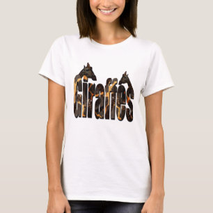 T-shirt Logo De Giraffe Avec Giraffes,