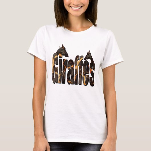 T-shirt Logo De Giraffe Avec Giraffes, (Devant)