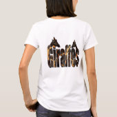 T-shirt Logo De Giraffe Avec Giraffes, (Dos)
