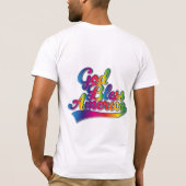 T-shirt logo de God Bless America Rainbow (Dos)