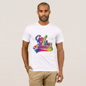 T-shirt logo de God Bless America Rainbow (Devant entier)