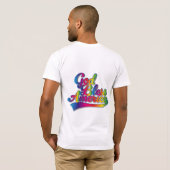 T-shirt logo de God Bless America Rainbow (Dos entier)