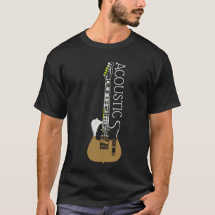 T-shirt Logo de guitare acoustique