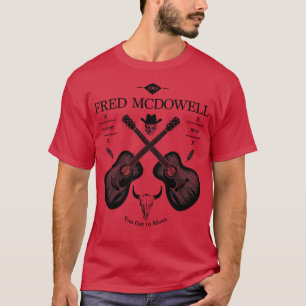 T-shirt Logo de guitare acoustique Fred McDowell
