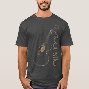 T-shirt Logo de guitare acoustique T chemises