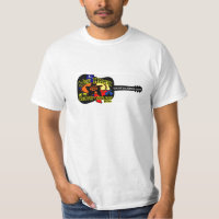 logo de guitare de hors-la-loi de pays de hardin