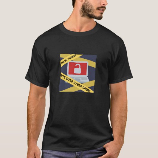 T-shirt Logo de la cyber-criminalité de taille limitée (Devant)