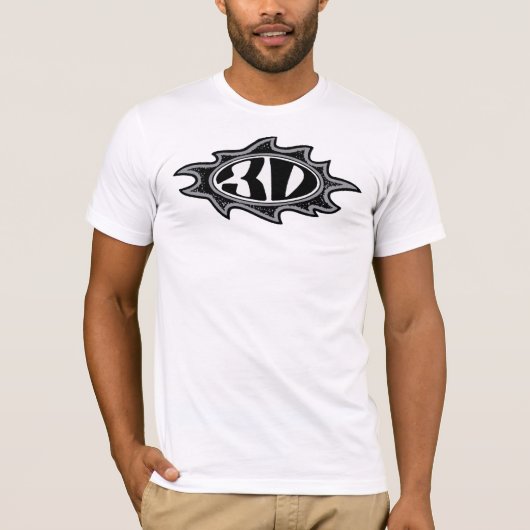 T-shirt logo de la flamme 3d (Devant)