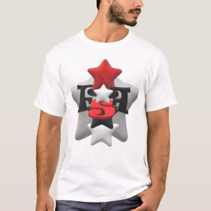 T-shirt Logo de la FSF "Stars empilés" Blanc de base