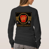 T-shirt Logo de la ligne ferroviaire de Pennsylvanie noir  (Dos)