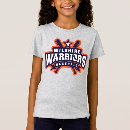 T-Shirt Logo de la Ligue de baseball Wilshire Warriors (Devant)