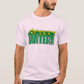 T-shirt Logo de lanterne verte - Flammes jaunes (Devant)